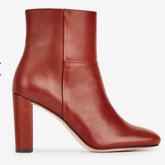 Ann Taylor Talulah Cognac Leather Booties EUC - Picture 2 of 8